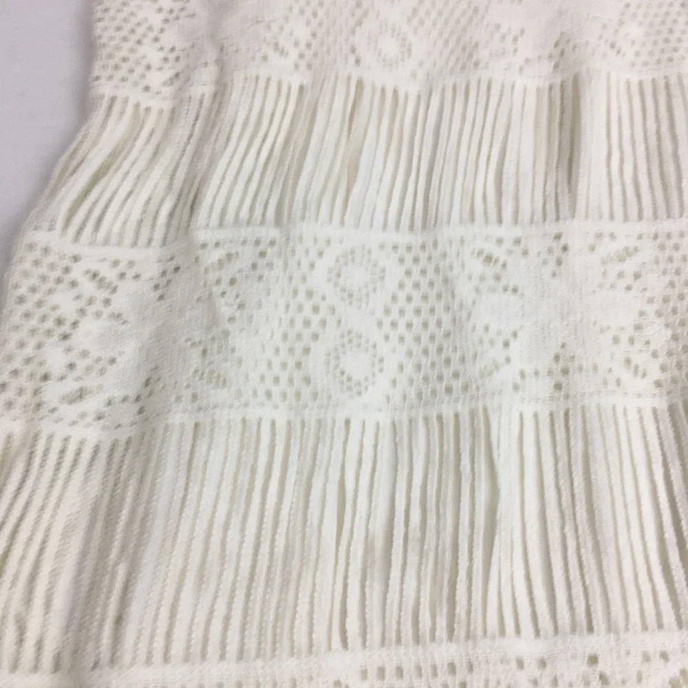Crochet Fringe Mini Dress NWT | Boho Coastal Swim Coverup · American Eagle - Picture 5 of 12